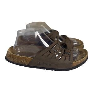 Birkenstock Betula Women’s Grenada Brown Leather Buckle Sandals Size 9